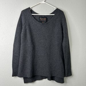 Soft Surroundings Cashmere Button Womens Small Gray Sweater Back